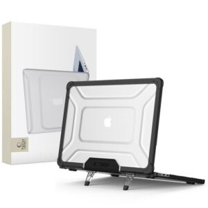 Dėklas Tech-Protect SmartShell Pro MacBook Air 13 M2-M5 2023-2026, juodas/skaidrus