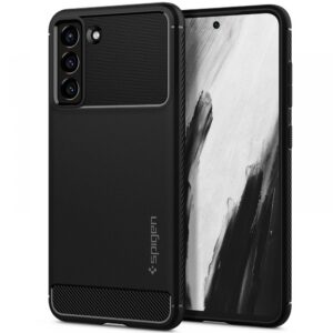 Dėklas Spigen Rugged Armor Galaxy S21 FE, matinis juodas