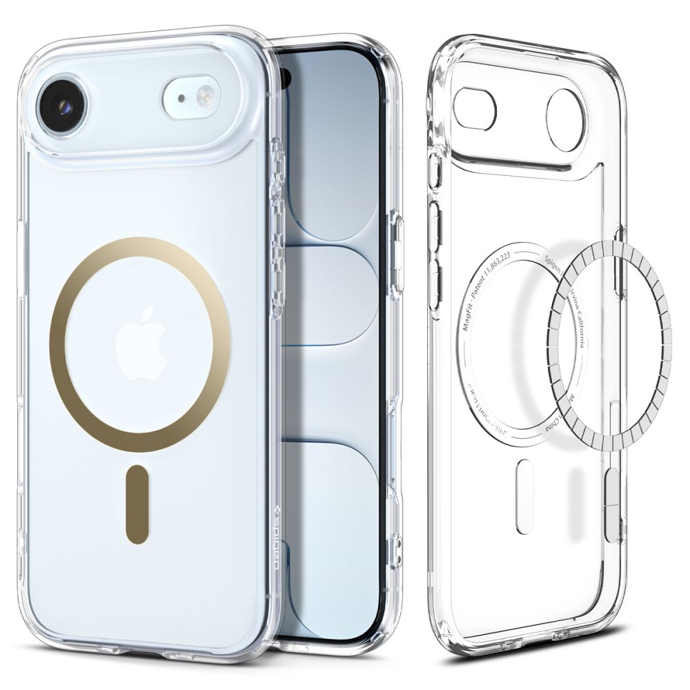 Dėklas Spigen Ultra Hybrid MagSafe iPhone Air, skaidrus/auksinis