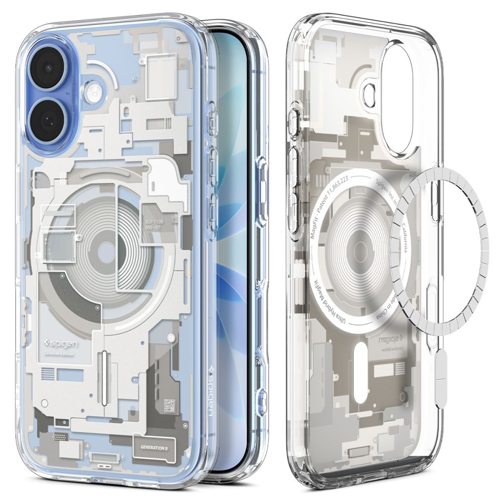 Dėklas Spigen Ultra Hybrid MagSafe Zero One iPhone 17, natūralios titano spalvos