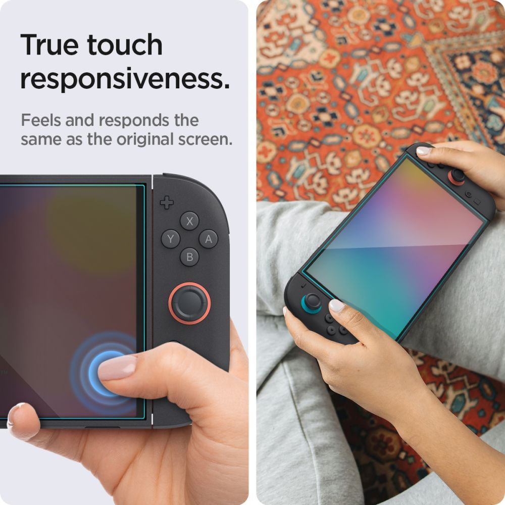 Apsauginis stiklas Spigen Glas.tR EZ Fit Nintendo Switch 2, 2 vnt., skaidrus - Image 8