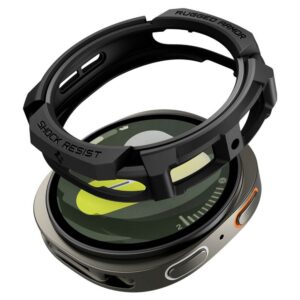Dėklas Spigen Rugged Armor, Samsung Galaxy Watch 8 / 9 (44 mm), matinis juodas