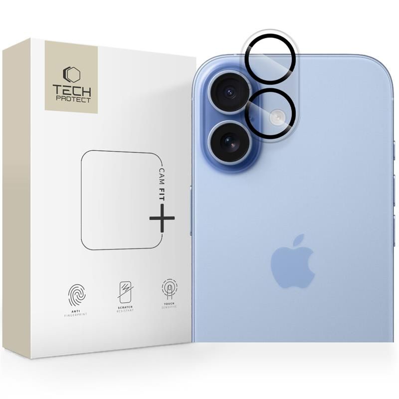 Kameros apsauginis stiklas Tech-Protect Cam Fit+ iPhone 17, skaidrus