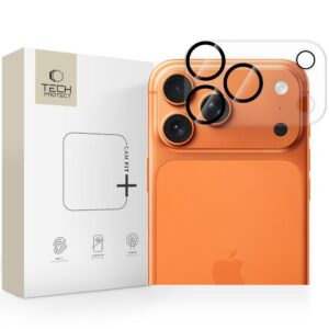Kameros apsauginis stiklas Tech-Protect Cam Fit+ iPhone 17 Pro Max, skaidrus