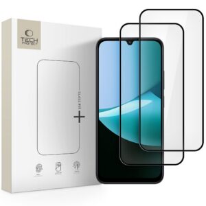 Apsauginis stiklas Tech-Protect Glass Fit+ 2 vnt. Xiaomi Redmi 15C 4G / Poco C85 4G, juodas