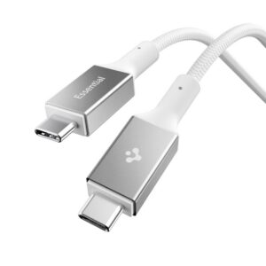 Kabelis Spigen Essential Type-C 100W 100cm, baltas