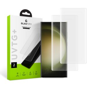 Apsauginis stiklas Glastify UVTG+ Galaxy S23 Ultra, 2 vnt., skaidrus