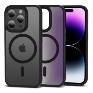 Dėklas Tech-Protect Magmat MagSafe iPhone 15 Pro, matinis juodas