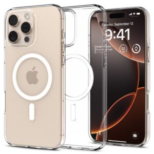 Dėklas Spigen Liquid Crystal Mag MagSafe iPhone 16 Pro, skaidrus