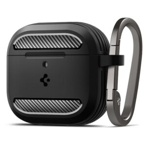 Dėklas Spigen Rugged Armor Apple AirPods 4, matinis juodas