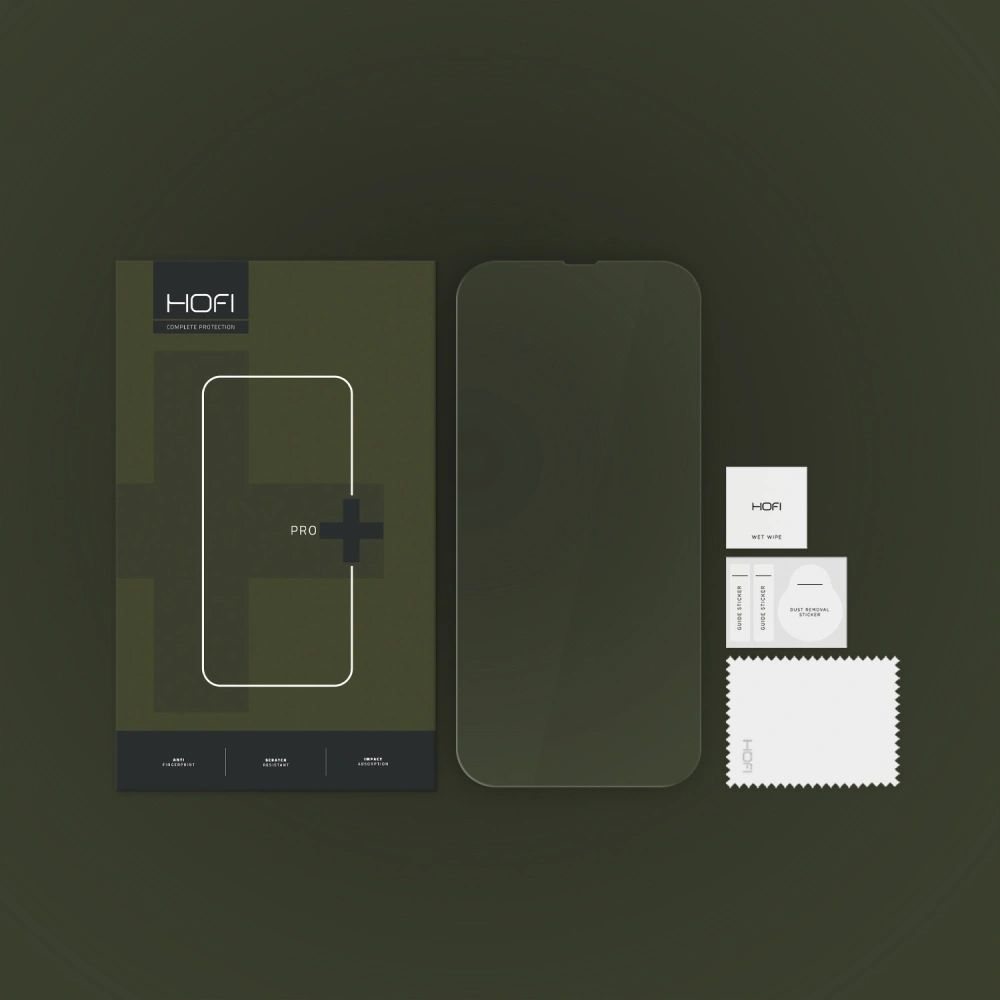 Apsauginis stiklas Hofi Hybrid Pro+ iPhone 13 / 13 Pro / 14 / 16e / 17e, skaidrus - Image 4