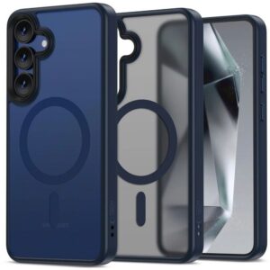 Dėklas Tech-Protect Magmat MagSafe Galaxy S25, matinis tamsiai mėlynas