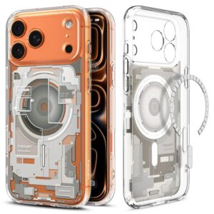 Dėklas Spigen Ultra Hybrid Mag Zero One iPhone 17 Pro, natūralaus titano spalvos