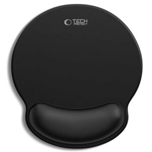Pelės kilimėlis Tech-Protect A200 su gelio atrama riešui, 25 x 22,5 cm, juodas