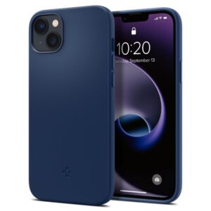 Dėklas Spigen Silicone Fit Mag MagSafe iPhone 14 Plus / 15 Plus, tamsiai mėlynas
