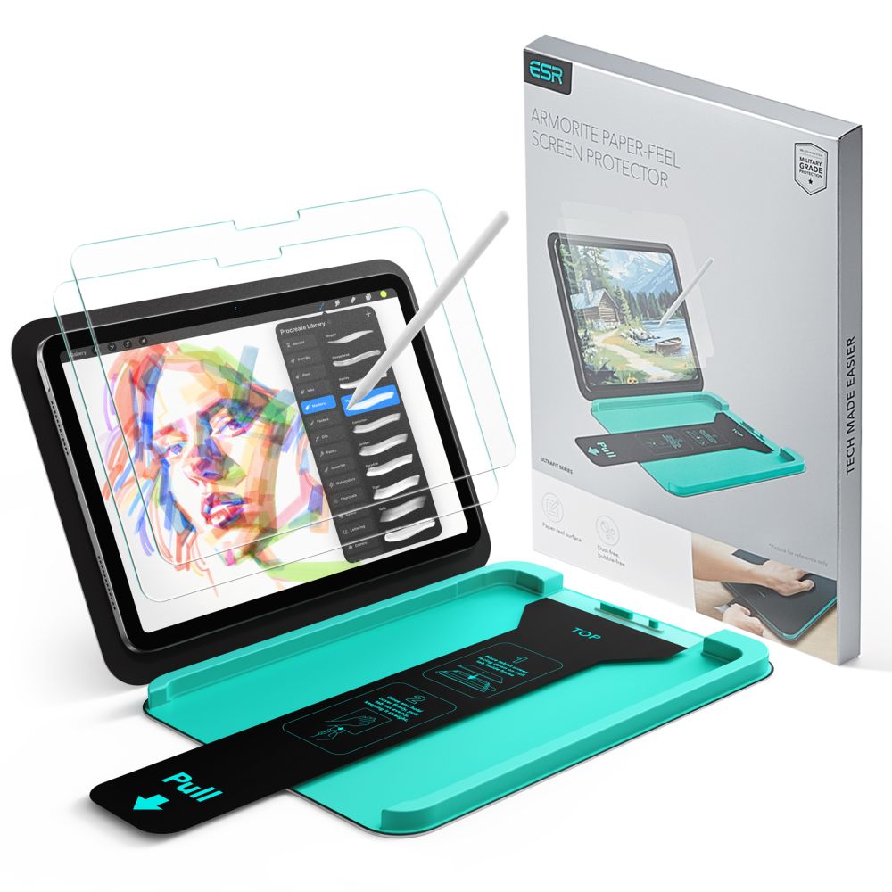 Apsauginis stiklas ESR Paper Feel iPad Air 13 1/2/3 (2024-2026), 2 vnt., skaidrus