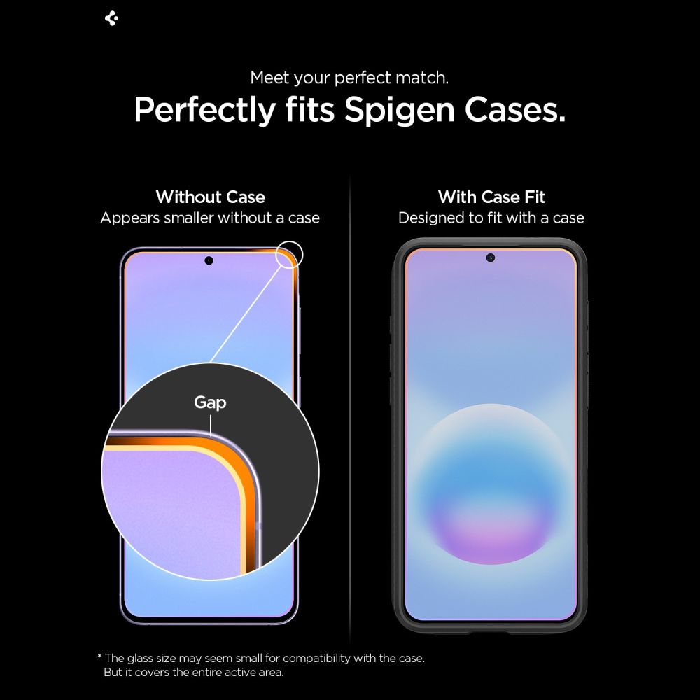 Apsauginis stiklas Spigen Glas.tR EZ Fit Pro Galaxy A57 5G, 2 vnt., skaidrus - Image 8