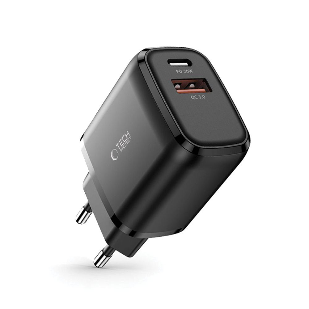 Įkroviklis Tech-Protect C20W PD 20W / QC3.0 Juodas - Image 2