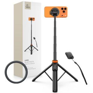 Selfie lazda Tech-Protect L03S MagSafe Bluetooth Tripod, juoda