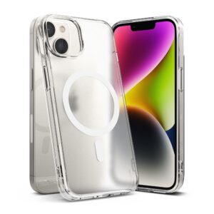 Dėklas Ringke Fusion Magnetic MagSafe iPhone 14 Plus / 15 Plus, matinis skaidrus