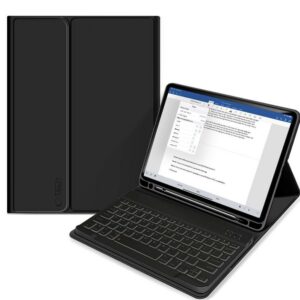 Dėklas su rašikliu ir klaviatūra Tech-Protect SC Pen iPad 10.9 (2022) / 11 (2025) Juodas