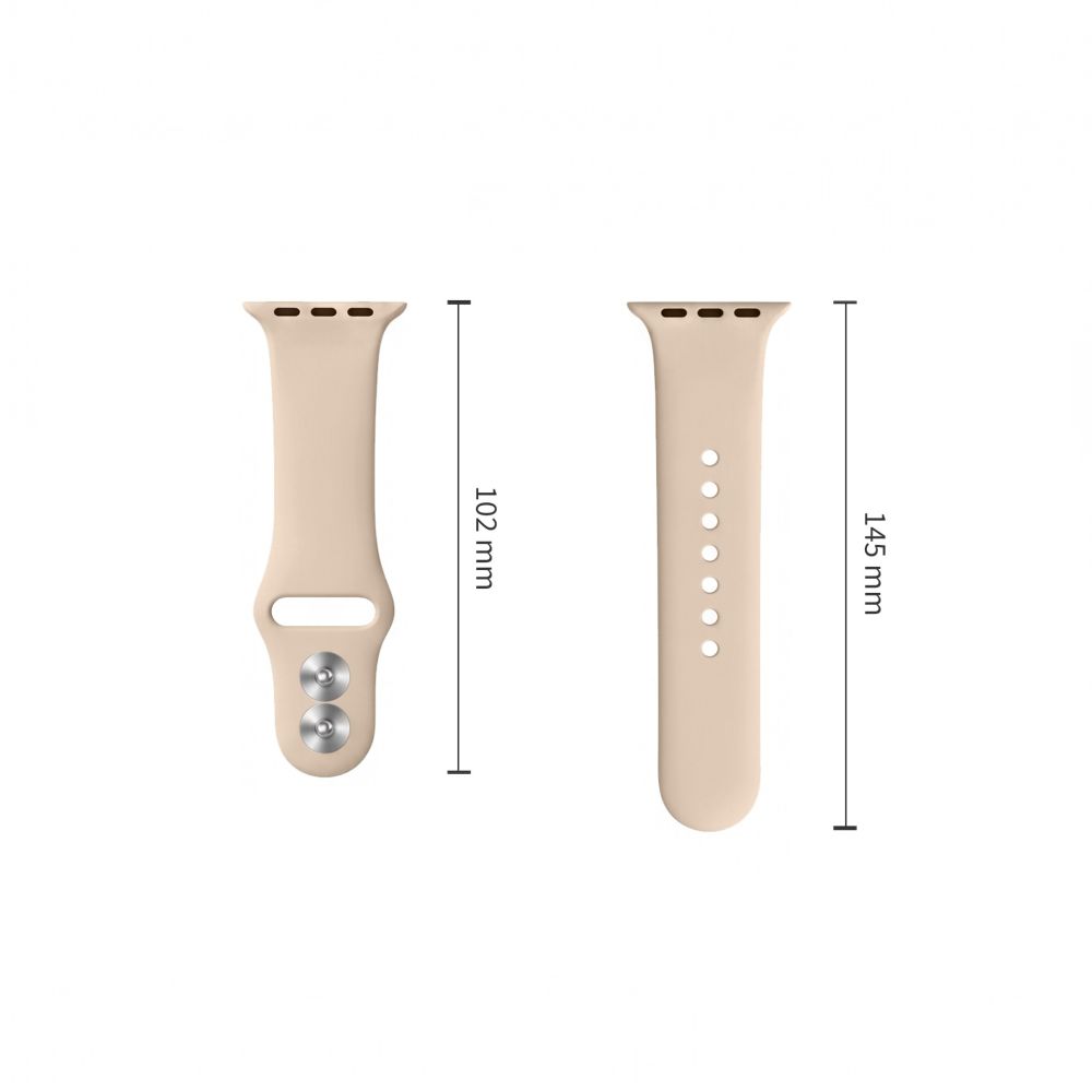 Dirželis Tech-Protect Silicone Apple Watch 8 / 9 / 10 / 11 / 12 / SE / Ultra (44 / 45 / 46 / 49 mm), riešutinis - Image 3