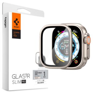 Smėlio spalvos Spigen Glas.tR Slim Pro apsauga Apple Watch Ultra 49 mm