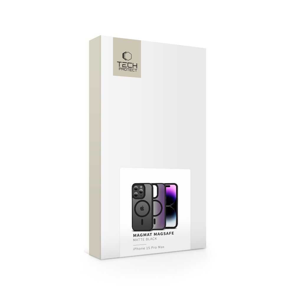 Juodas Tech-Protect MagMat MagSafe dėklas iPhone 15 Pro Max - Image 6