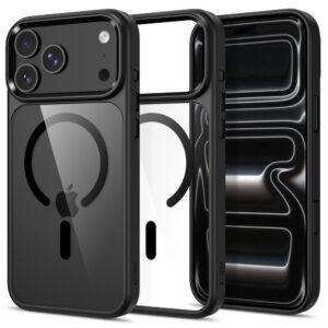 Tech-Protect Magmat Magsafe CC dėklas iPhone 17 Pro Max / 18 Pro Max, skaidrus juodas