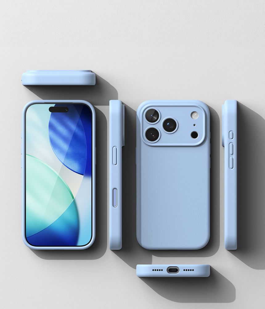 Dėklas Ringke Silicone Magnetic MagSafe iPhone 17 Pro / 18 Pro, šviesiai mėlynas - Image 6