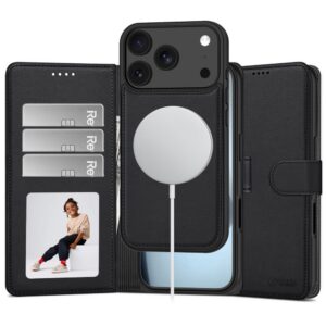 Tech-Protect Wallet MagSafe eko odos dėklas-piniginė iPhone 17 Pro / 18 Pro, juodas