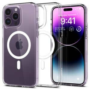 Spigen Ultra Hybrid MagSafe dėklas iPhone 14 Pro, skaidrus / baltas