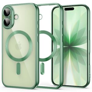 Tech-Protect MagFlex dėklas iPhone 17 su MagSafe, matinis pilkai žalias