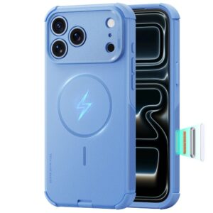 Dėklas ESR Cyber Tough MagSafe iPhone 17 Pro Max / 18 Pro Max, šviesiai mėlynas