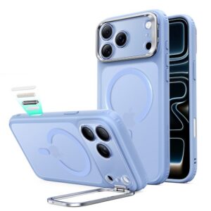 Dėklas ESR Classic Hybrid Kickstand MagSafe iPhone 17 Pro Max / 18 Pro Max, matinis šviesiai mėlynas