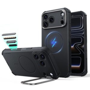 Dėklas ESR Cyber Tough Kickstand MagSafe iPhone 17 Pro Max / 18 Pro Max, juodas