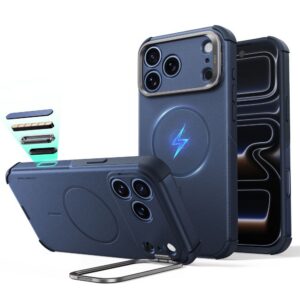 Dėklas ESR Cyber Tough Kickstand MagSafe iPhone 17 Pro Max / 18 Pro Max, mėlynas