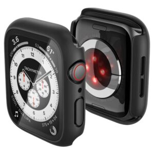 Dėklas Spigen Thin Fit 360 Apple Watch 4 / 5 / 6 / SE 1 / 2 / 3 (44 mm), juodas