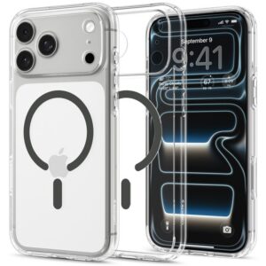 Dėklas Spigen Ultra Hybrid MagSafe iPhone 17 Pro Max / 18 Pro Max, skaidrus grafitinis