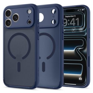Dėklas Spigen Ultra Hybrid MagSafe iPhone 17 Pro Max / 18 Pro Max, šerkšno tamsiai mėlynas