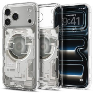 Dėklas Spigen Ultra Hybrid MagSafe iPhone 17 Pro Max / 18 Pro Max Zero One, natūralus titanas