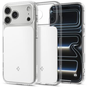 Dėklas Spigen Ultra Hybrid T MagSafe iPhone 17 Pro Max / 18 Pro Max, blizgus baltas