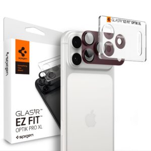 Kameros apsauginis stiklas Spigen Optik Pro XL Glas.tR EZ Fit iPhone 18 Pro Max, bordo