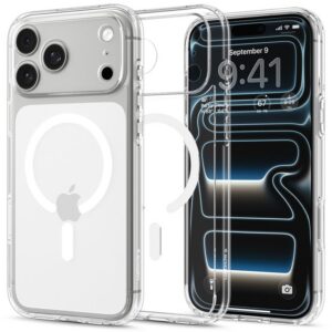 Dėklas Spigen Ultra Hybrid MagSafe iPhone 17 Pro / 18 Pro, skaidrus baltas