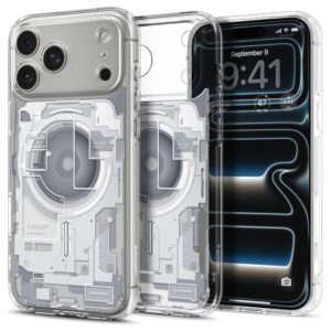 Dėklas Spigen Ultra Hybrid MagSafe iPhone 17 Pro / 18 Pro Zero One, baltas