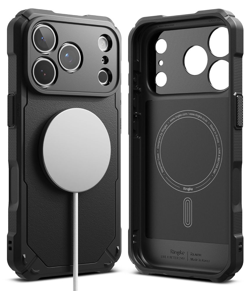 Dėklas Ringke Rugged Gear Magnetic MagSafe iPhone 17 Pro / 18 Pro, juodas - Image 2