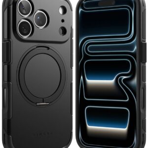 Dėklas Ringke Alles MagSafe iPhone 17 Pro / 18 Pro, juodas