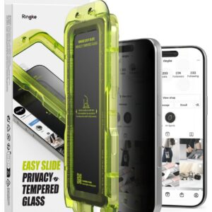 Apsauginis stiklas su privatumo filtru Ringke Easy Slide iPhone 18 Pro Max, 2 vnt.