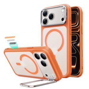 Dėklas ESR Classic Hybrid Kickstand MagSafe iPhone 17 Pro / 18 Pro, matinis oranžinis