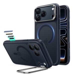Dėklas ESR Classic Hybrid Kickstand MagSafe iPhone 17 Pro Max / 18 Pro Max, matinis mėlynas